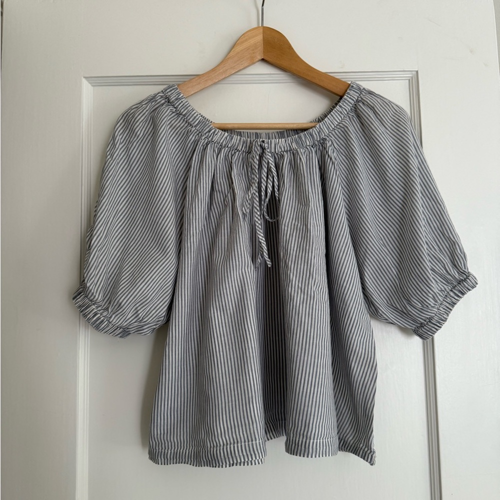 Doen Blue Striped Blouse